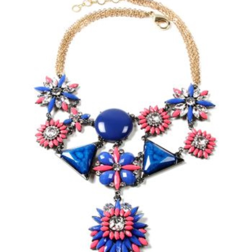 Blue & Austrian Crystal Beatles Necklace